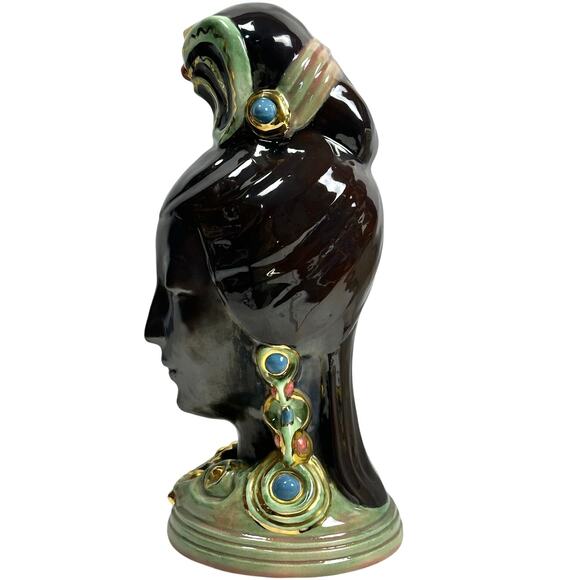 Braytons Laguna Beach Pottery California Vintage 15" Blackamoor Princess-Rare! - Picture 2 of 8